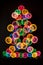 Rainbow colors Christmas tree