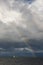 Rainbow and container ship