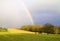 Rainbow in countryside