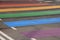 Rainbow crosswalk in the city Utrecht.