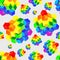 Rainbow cubes pattern for seamless background. Vector illustration.