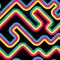 Rainbow curve. Seamless pattern.