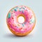 Rainbow Delights: Irresistible Donuts in Vibrant Colors. Generative Ai