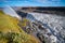 Rainbow at Dettifoss waterfall in Iceland