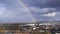 Rainbow on Eiffel Tower, Paris, France