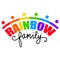 Rainbow family. Lgbt pride. Gay parade. Rainbow flag. Lgbtq vector quote isolated on a white background.