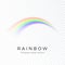 Rainbow. Fantasy art design Spectrum of light, seven colors. Vector illustration isolated on transparent background
