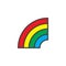Rainbow filled outline icon