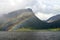 Rainbow in fjord landscape norway