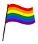 Rainbow Flag Commonly Known As Gay Pride Flag or LGBT Pride Flag Lesbian, Gay, Bisexual & Transgender