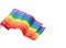 rainbow flags background, concept for lgbtq+ celebrations in pride month on a white background