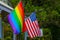 Rainbow flags in Key West Florida gay friendly travel destination