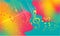 Rainbow fluid background. Iridescent modern design. Music multicolor poster. Rainbow stripe Wave liquid pattern. Organic