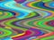 Rainbow fluid waves geometries hypnotic sparkling colors, elegant abstract geometries, background