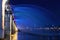 Rainbow fountain show at Banpo Bridge in Korea.