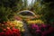 rainbow garden, with colorful flowers and plants, bringing magic into the everyday world