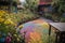 rainbow garden, with colorful flowers and plants, bringing magic into the everyday world