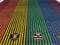 Rainbow gay flag crosswalk