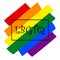 Rainbow gay pride flag oblique, Symbol of sexual minorities, LBGTQ