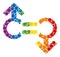 Rainbow Gay relation symbol Collage Icon of Round Dots