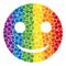 Rainbow Glad smiley Mosaic Icon of Spheres