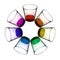 Rainbow glasses circle