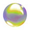 Rainbow glossy air soap bubble ball