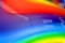 Rainbow glossy wave 3D rendering illustration