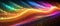 Rainbow glow wave particle abstract background. Light blurred of colorful light glitter. Glow texture background. Generative AI.