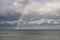 A rainbow going down on the Black Sea.