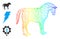Rainbow Gradient Linear Mesh Horse Icon