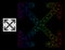 Rainbow Gradient Polygonal Network Enlarge Arrows Icon