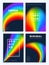 Rainbow Gradient waves stock vector illustration four cover design. Design template with morden bright gradient colors. Poster