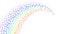 Rainbow gradient, white background. Community tolerance design. Heart color rainbow. Colorful bright soft design