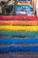 Rainbow Graffiti Stairs Valparaiso Chile