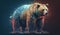 Rainbow Grizzly Bear Illustration