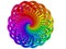 Rainbow GuillochÃ© Spirograph Motif Medallion