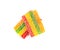 Rainbow Gummy Candy Pile Isolated, Sour Jelly Candies Strips in Sugar Sprinkle, Colorful Striped Marmalade