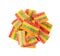 Rainbow Gummy Candy Pile Isolated, Sour Jelly Candies Strips in Sugar Sprinkle, Colorful Striped Marmalade