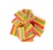 Rainbow Gummy Candy Pile Isolated, Sour Jelly Candies Strips in Sugar Sprinkle, Colorful Striped Marmalade