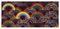 Rainbow half love star colorful half Japanese seamless pattern