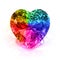 Rainbow heart shape diamond