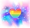 Rainbow heart. Symbol of LGBT community. Gay Pride. Vector illustration for t-shirts greeting cards, posters, patches.