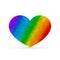 Rainbow heart vector illustration. LGBT community symbol. Gay pride. LGBT support. International against homophobia day.Design