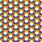 Rainbow hexagon seamless pattern