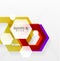 Rainbow hexagons modern design template