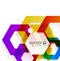 Rainbow hexagons modern design template