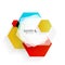 Rainbow hexagons modern design template