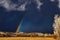 Rainbow Horizon Stormy Hay Field