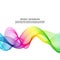 Rainbow Horizontal smoky waves vector on white background. Design element